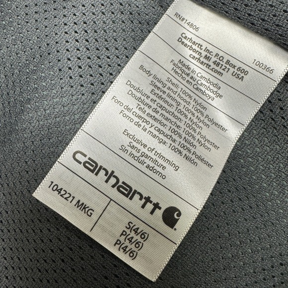 Carhartt Women's Rain Jacket Coat Small S (4/6) Green Waterproof Hooded NWT - Picture 13 of 16